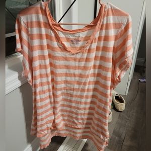 Pink and White Stripped Tee